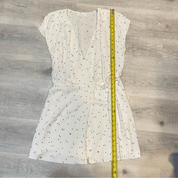 Oak + Fort Polka Dot Rayon Wrap Dress Size M - Picture 11 of 16
